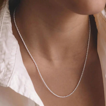 Buy 925 Rope Chain Necklace | 18 Inch (45 CM) Length – Adora Fine 