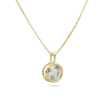 14K White Gold Moissanite Round Cut Bezel Pendant | 1.0 CTW or 2.0 CTW | Pendant Only Adora Fine Jewelry