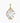 14K Yellow Gold Moissanite Round Cut Half Bezel Pendant | 2.0 CTW | Pendant Only