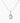 14K White Gold Moissanite Pear Shaped Pendant | 3-Prong | 1.0 CTW or 2.0 CTW | Pendant Only