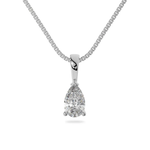 14K Solid Gold Moissanite Pear Shaped Pendant | 3-Prong | 1.0 CTW or 2.0 CTW | Pendant Only Adora Fine Jewelry