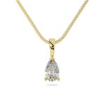 14K Solid Gold Moissanite Pear Shaped Pendant | 3-Prong | 1.0 CTW or 2.0 CTW | Pendant Only Adora Fine Jewelry