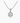 14K White Gold Moissanite Cushion Cut Bezel Pendant | 6x6mm | 1.0 CTW | Pendant Only