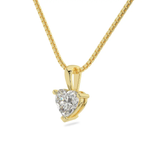 14K Solid Gold Moissanite Heart Cut Pendant Necklace | 3-Prong | 2 CTW | Pendant Only Adora Fine Jewelry