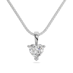 14K Solid Gold Moissanite Heart Cut Pendant Necklace | 3-Prong | 2 CTW | Pendant Only Adora Fine Jewelry