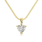 14K Solid Gold Moissanite Heart Cut Pendant Necklace | 3-Prong | 2 CTW | Pendant Only Adora Fine Jewelry