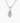 14K White Gold Moissanite Pear Shape Bezel Pendant | 9x6mm | 1.5 CTW | Pendant Only