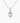 14K White Gold Moissanite Pear Shape Bezel Pendant | 9x6mm | 1.5 CTW | Pendant Only