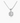 14K White Gold Moissanite Round Cut Rope Bezel Pendant | 6.0mm | 0.75 CTW | Pendant Only