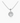 14K White Gold Moissanite Round Cut Rope Bezel Pendant | 6.0mm | 0.75 CTW | Pendant Only