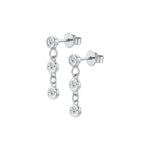 3mm 0.6 CTW 14K Yellow Gold Plated Moissanite Round Cut Drop Earring | Push Back Post Adora Fine Jewelry