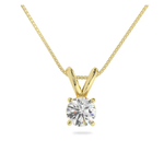 14K Solid Gold Moissanite Round Cut Pendant | Rabbit Ear Bail | 0.5 or 3.0 CTW | Pendant Only Adora Fine Jewelry