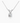 14K White Gold Moissanite Round Cut Pendant | Rabbit Ear Bail | 0.75 or 2.0 CTW | Pendant Only