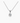 14K White Gold Moissanite Round Cut Pendant | Solid Bail | 0.75 to 2.0 CTW | Pendant Only