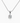 14K White Gold Moissanite Round Cut Pendant | Solid Bail | 0.75 to 2.0 CTW | Pendant Only