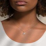 14K Solid Gold Moissanite Round Cut Pendant | Rabbit Ear Bail | 0.5 or 3.0 CTW | Pendant Only Adora Fine Jewelry