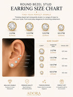 Diamond Bezel Earring Size Chart