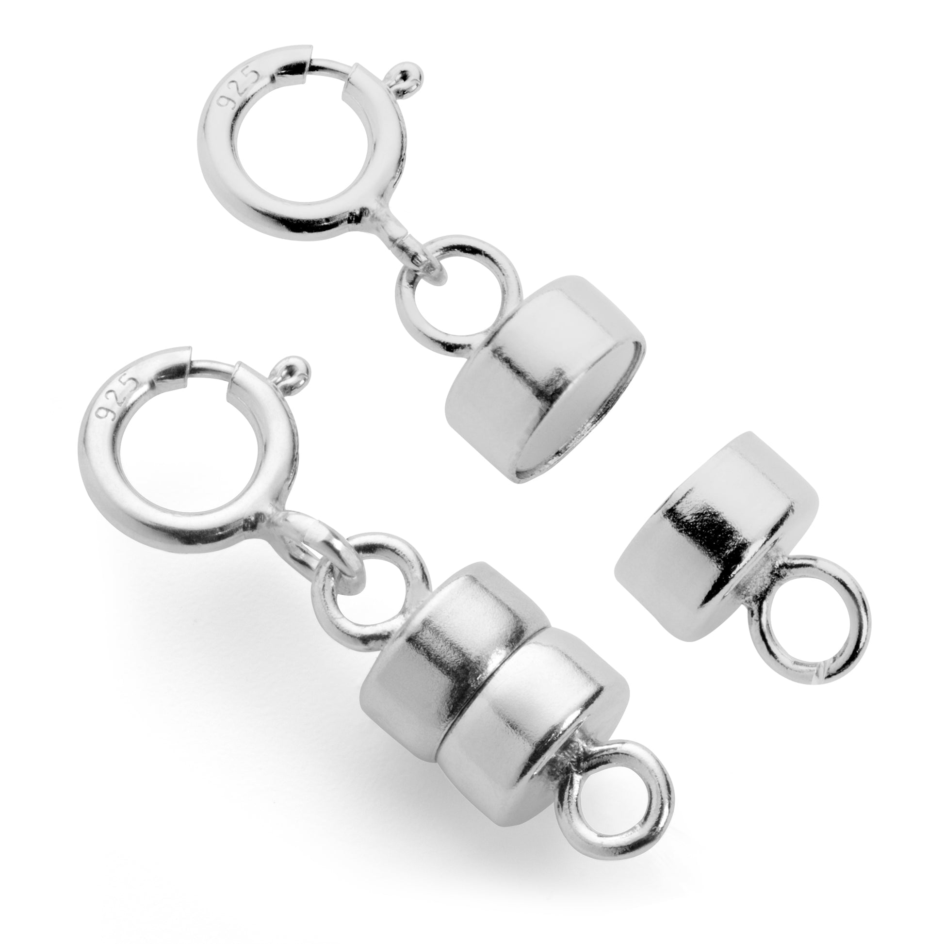 Magnetic Clasp Converter for Small Necklace or Bracelet Sterling Silver / Single