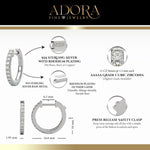 Pave Round Small 16mm Hoop Earrings | 1.5mm Adora Fine Jewelry