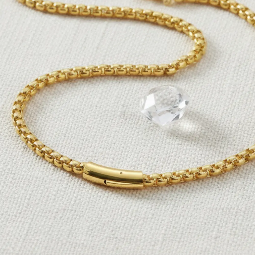 18K Gold 6mm Rolo Link Chain Necklace Design