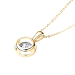 925 Sterling Silver Moissante Round Bezel Necklace | 8mm | 2 CTW Adora Fine Jewelry