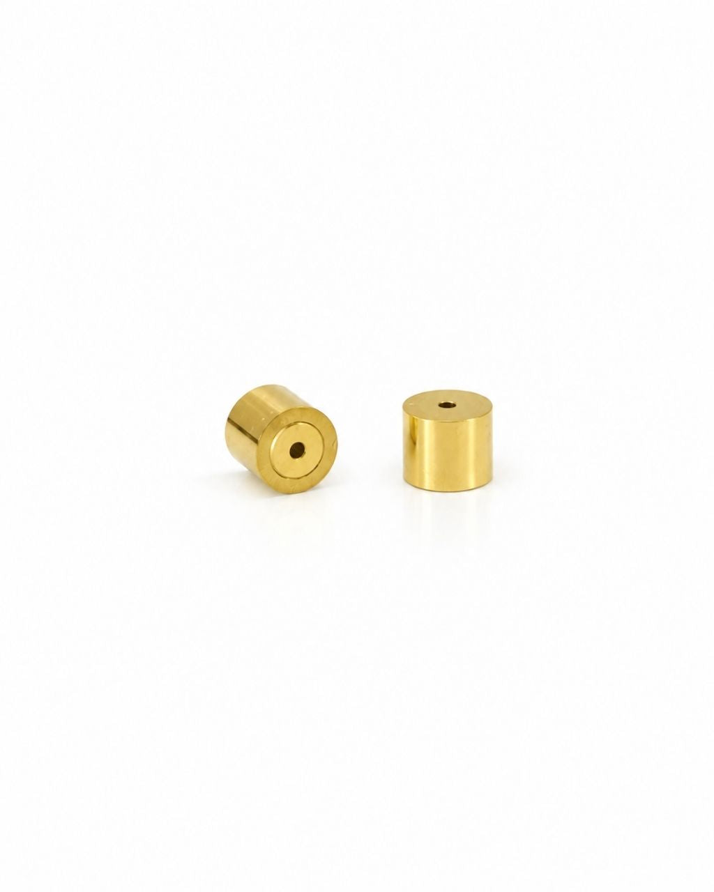 Universal Earring Backs Replacement - Tube Shape Stainless Steel Earring Backs - 14K Gold or Rhodium Plated