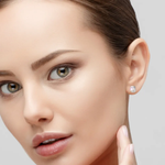 14K Solid Gold Moissanite Emerald Shape Bezel Stud Earrings | 7 x 5mm | 2 CTW | Screw Back Posts Adora Fine Jewelry