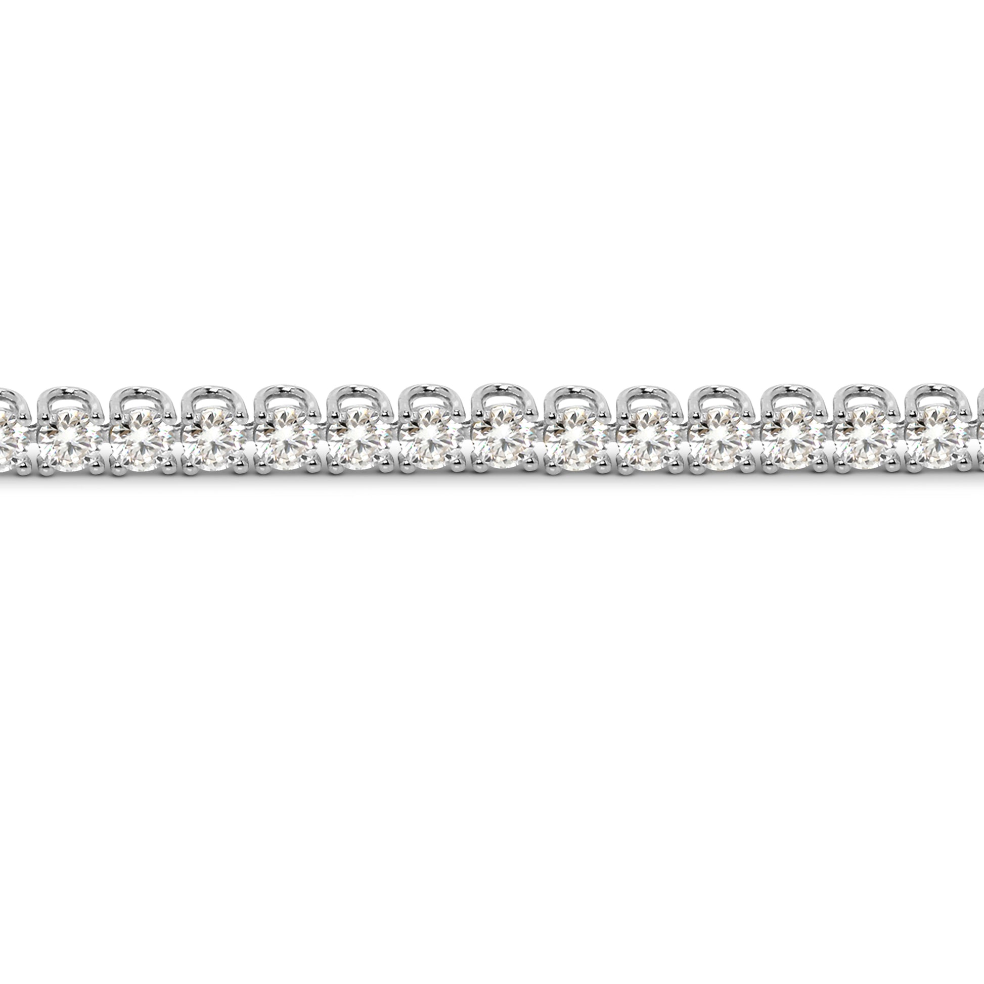 Scoop Link Tennis Bracelet | 4.0 mm | 4 Prong U-Shape Setting | 7.0 Inches | 925 Sterling Silver with Platinum Plating or 24K Gold Plating - Adora Fine Jewelry