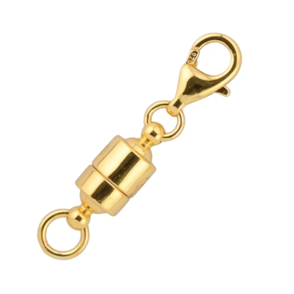 New Launched! Yellow Gold Plated or Sterling Silver Magnetic Clasp with Lobster Clasp | 0.75 inch | 1 CLASP ONLY Adora Fine Jewelry