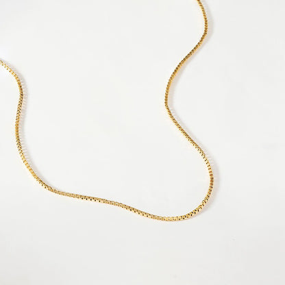 Adjustable Box Link Chain Necklace | Up To 24 Inch Length