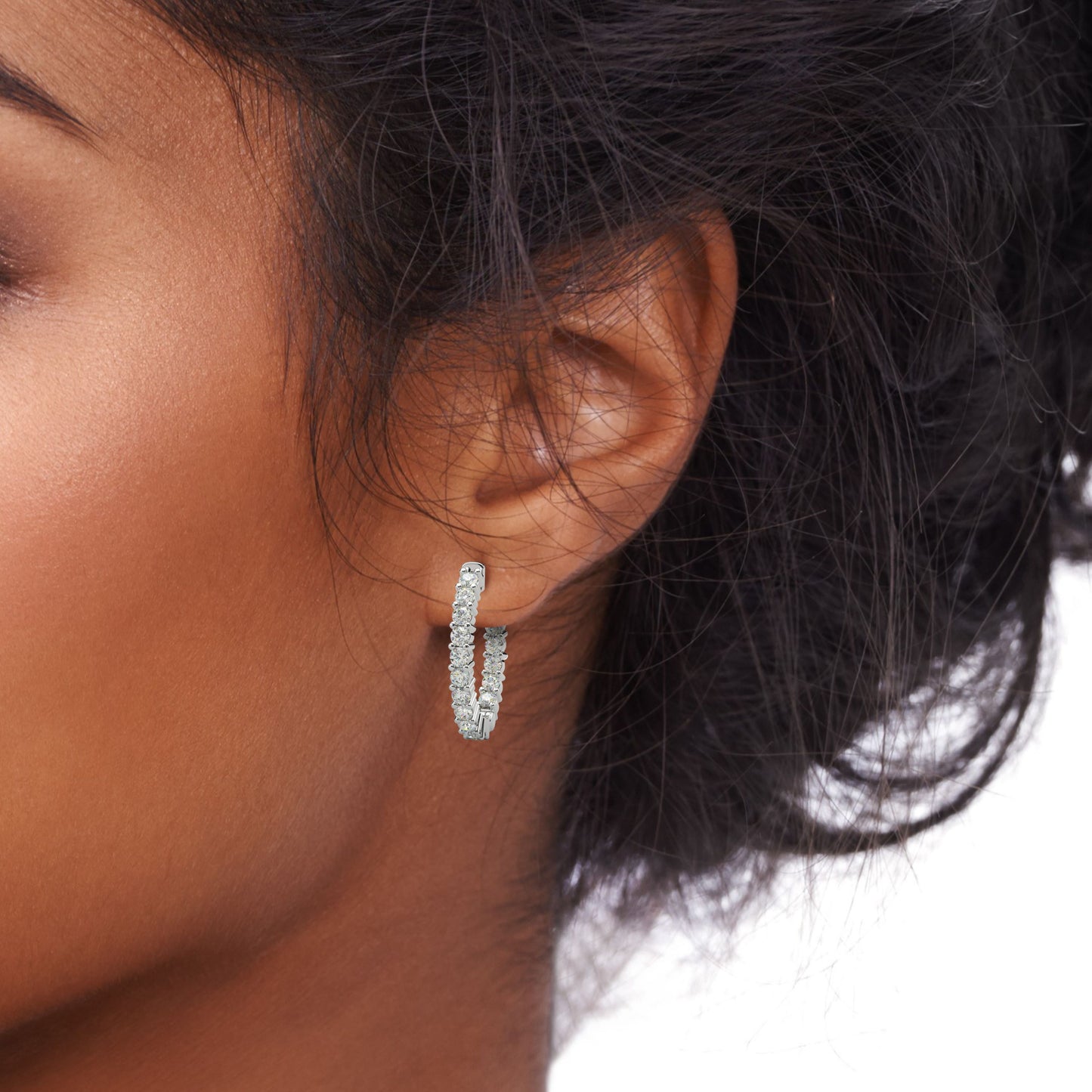 CZ Hoop Earrings Adora Fine Jewelry