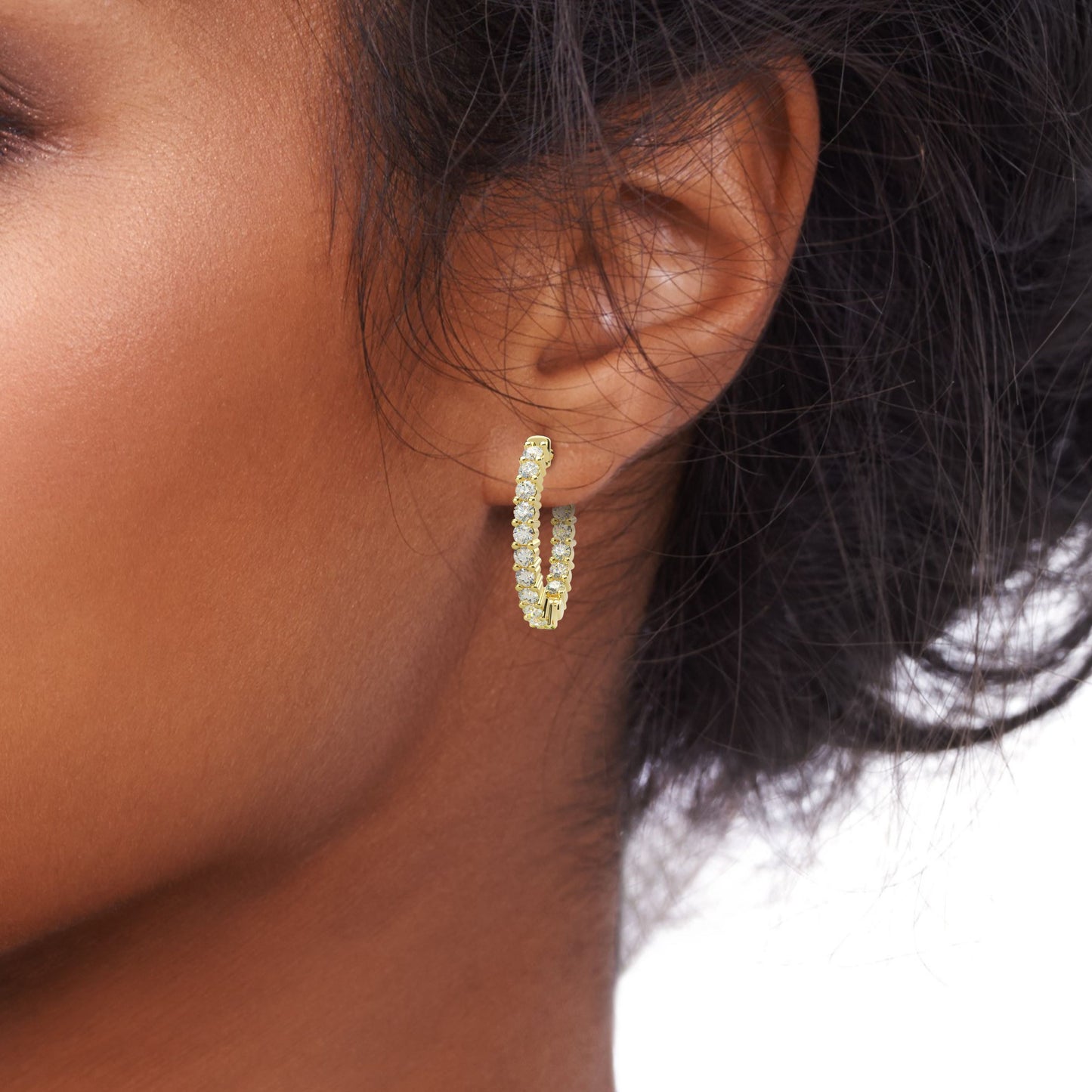 CZ Hoop Earrings Adora Fine Jewelry